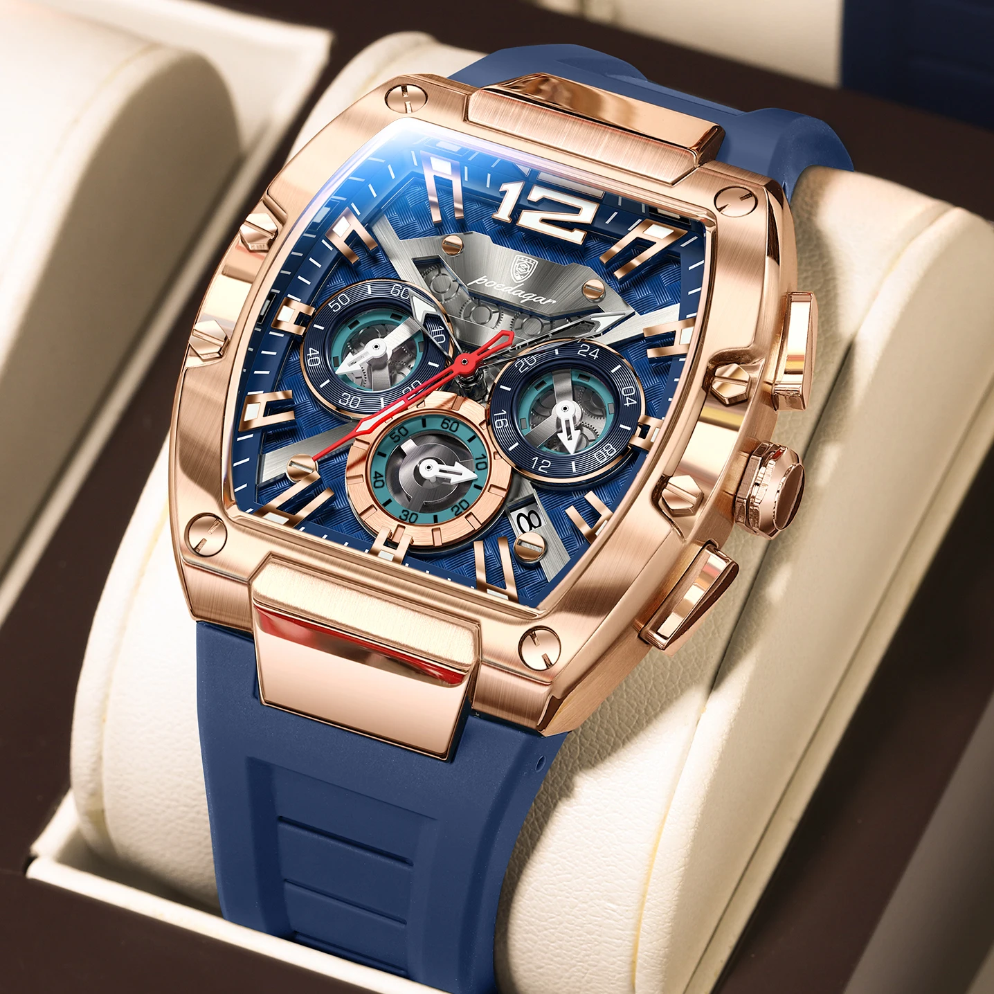 Montre à quartz de luxe pour homme POEDAGAR – Image 3