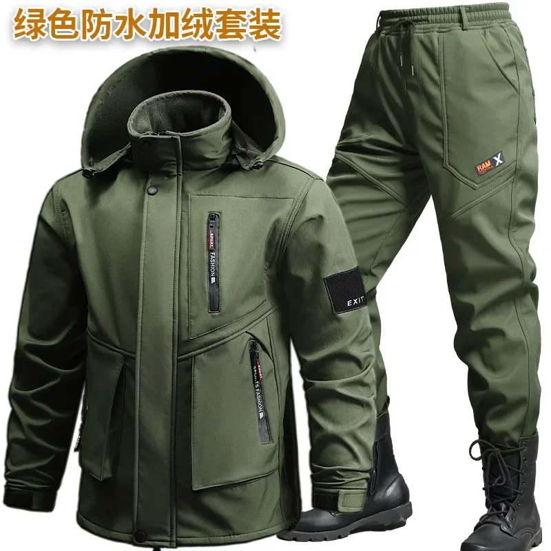 Tenue d'extérieur et de travail doublée en polaire épaisse – Image 7