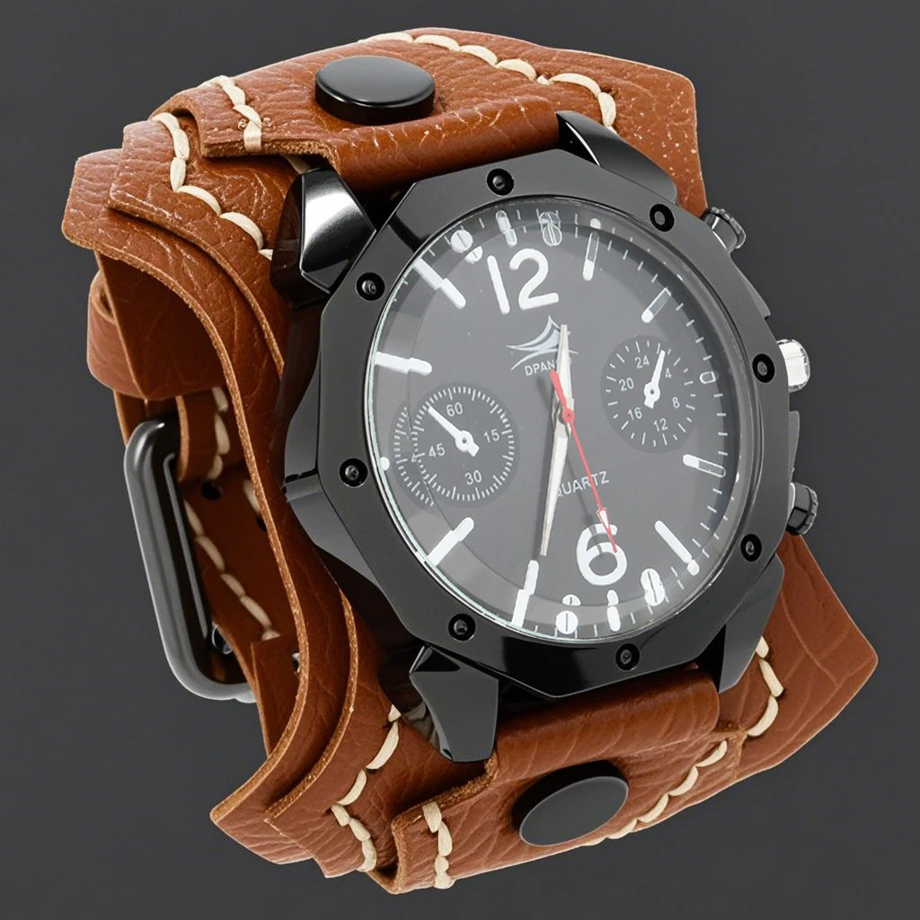 Montre à quartz pour homme style punk – Image 9