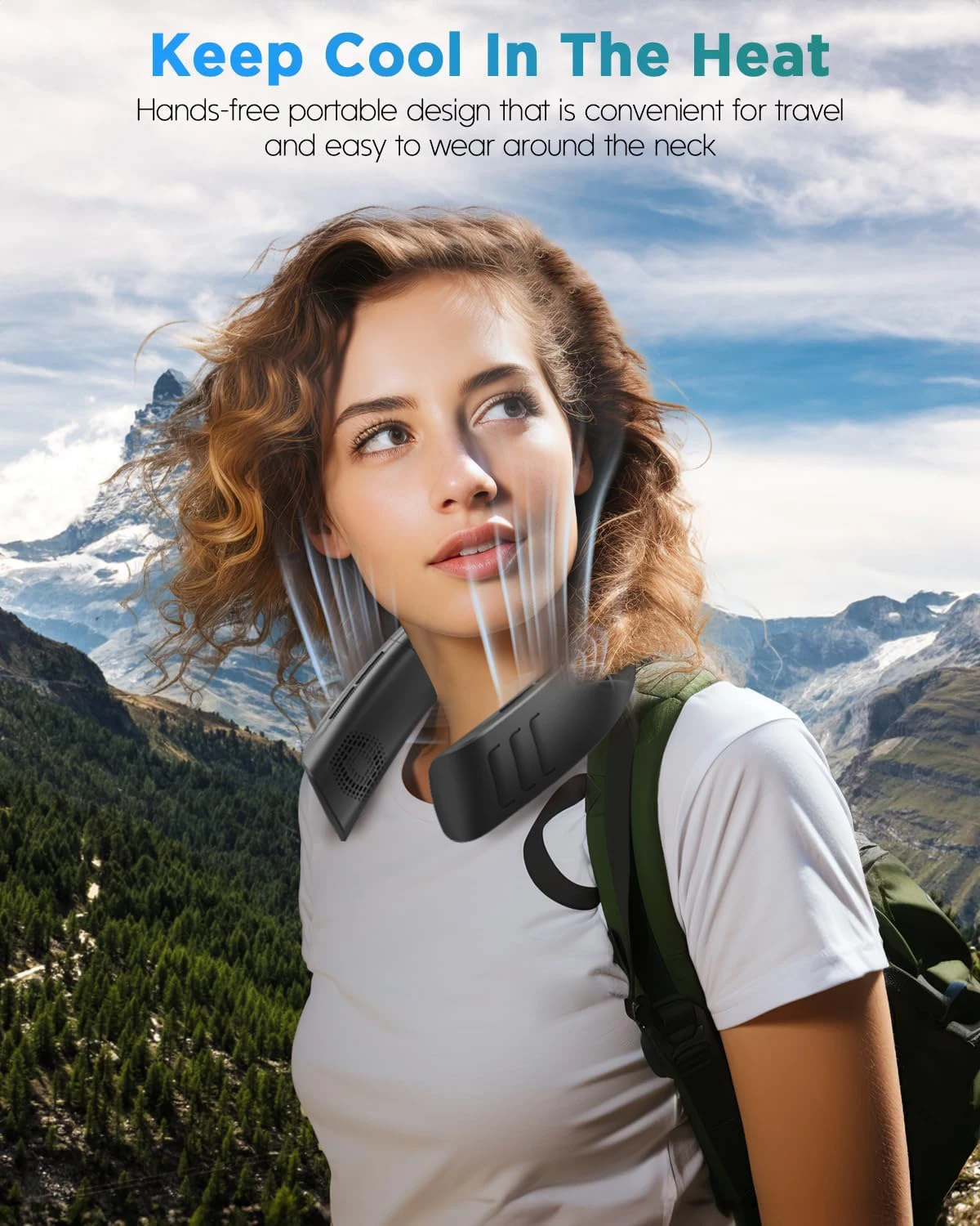 Ventilateur de cou portable sans pales (6000 mAh) – Image 5