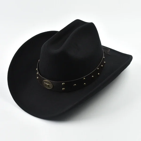 Chapeau de cowboy style western, vintage, à larges bords
