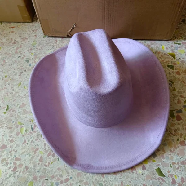 Chapeau de style western en suédine végane