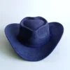 Chapeau de style western en suédine végane