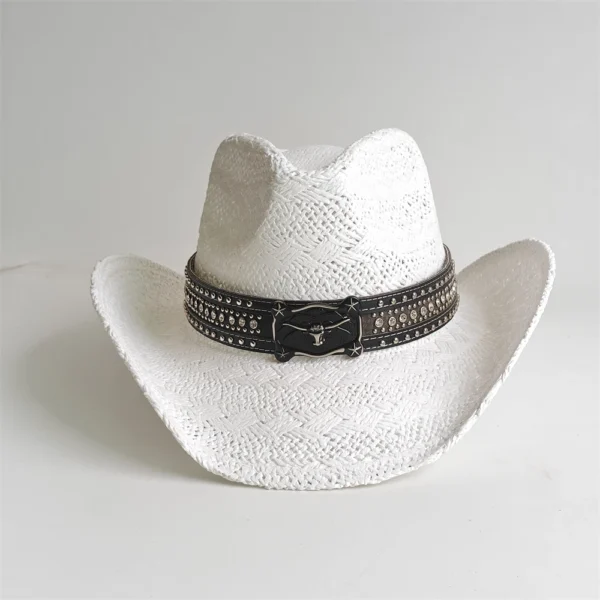 Chapeau de cowboy en paille pour hommes et femmes