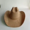 Chapeau de style western en suédine végane
