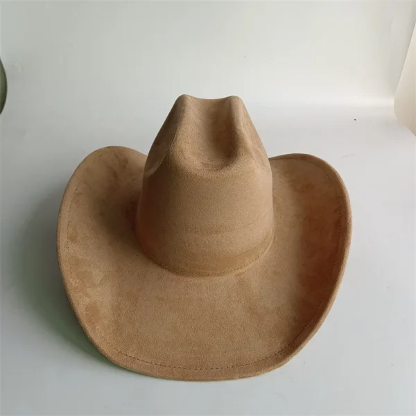 Chapeau de style western en suédine végane