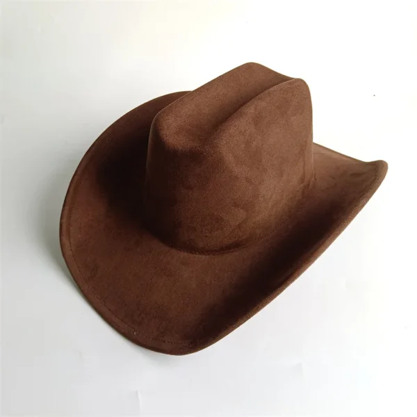 Chapeau de style western en suédine végane