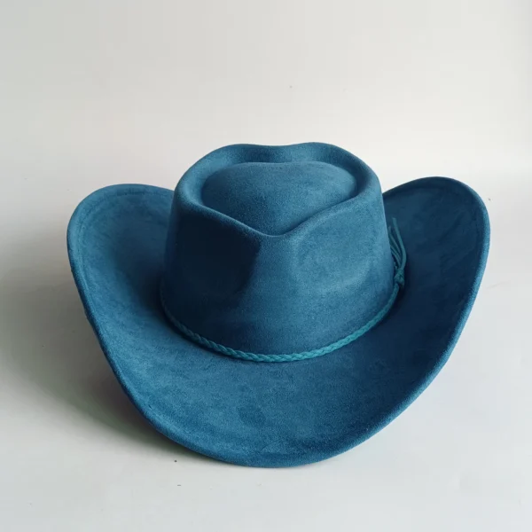 Chapeau de style western en suédine végane