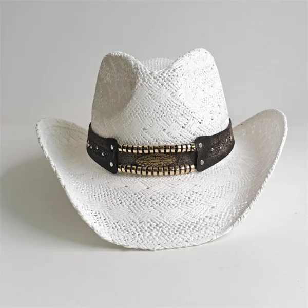 Chapeau de cowboy en paille pour hommes et femmes