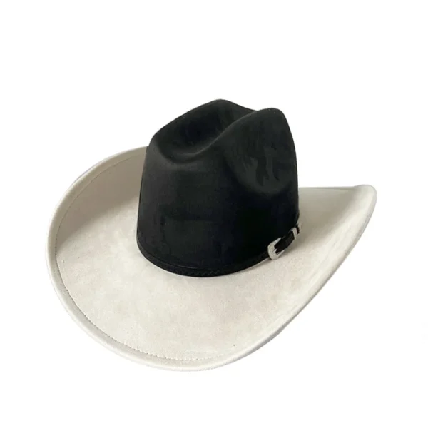 Chapeau de style western en suédine végane