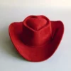 Chapeau de style western en suédine végane