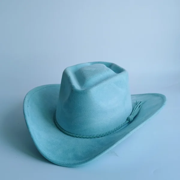 Chapeau de style western en suédine végane