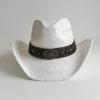 Chapeau de cowboy en paille pour hommes et femmes