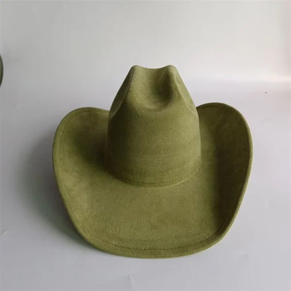 Chapeau de style western en suédine végane