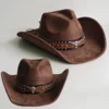 Chapeau de cowboy style rodéo, en daim vintage
