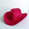 Chapeau de style western en suédine végane