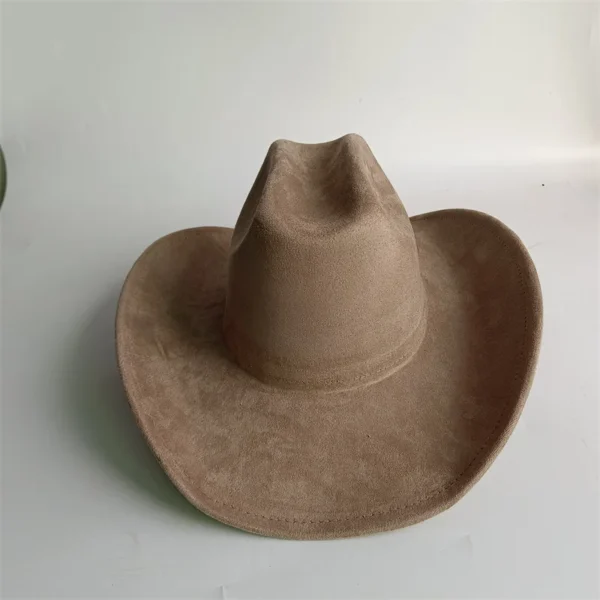 Chapeau de style western en suédine végane