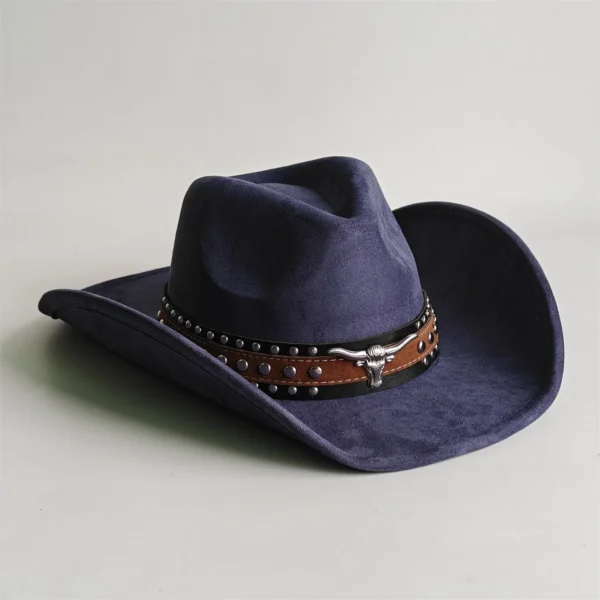 Chapeau de cowboy style rodéo, en daim vintage