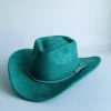 Chapeau de style western en suédine végane
