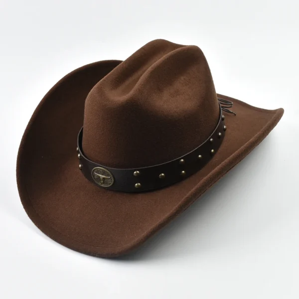 Chapeau de cowboy style western, vintage, à larges bords