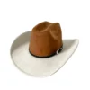 Chapeau de style western en suédine végane