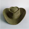 Chapeau de style western en suédine végane