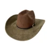 Chapeau de style western en suédine végane