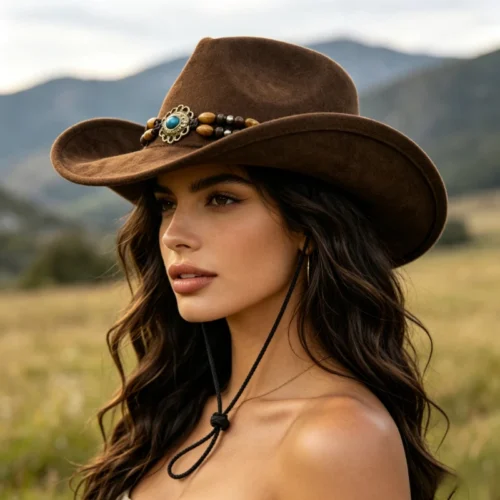 Chapeau de cowboy style western rétro