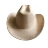 Chapeau Fedora western en cuir suédé avec ceinture