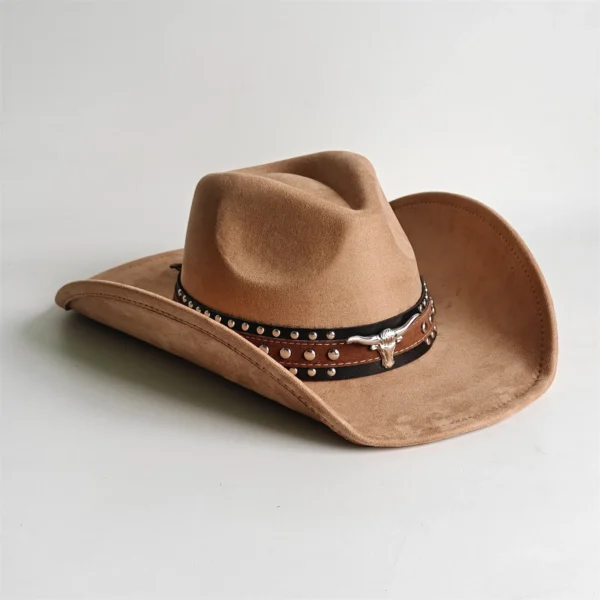 Chapeau de cowboy style rodéo, en daim vintage