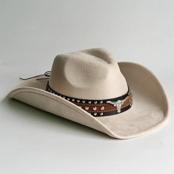 Chapeau de cowboy style rodéo, en daim vintage