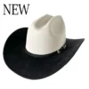 Chapeau de style western en suédine végane