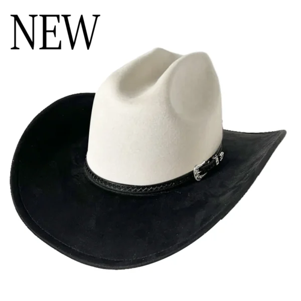 Chapeau de style western en suédine végane