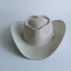 Chapeau de style western en suédine végane