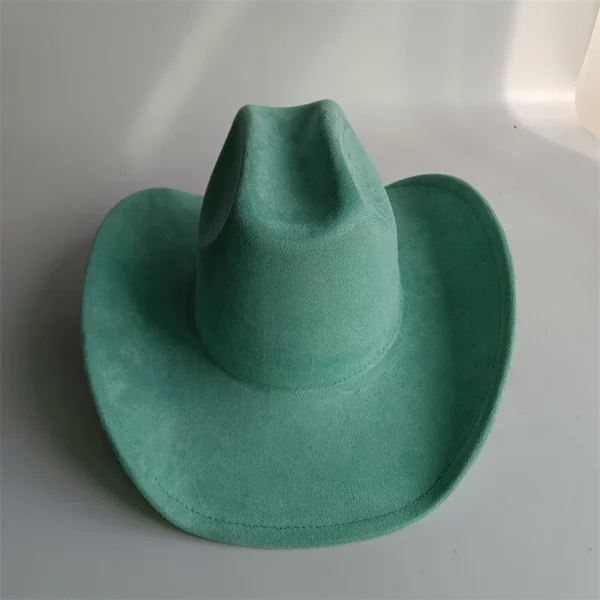 Chapeau de style western en suédine végane