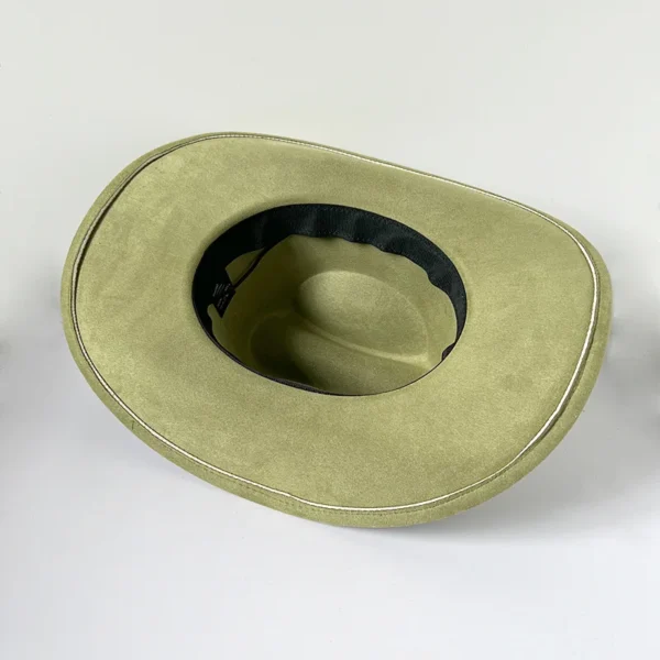 Chapeau de style western en suédine végane