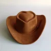 Chapeau de style western en suédine végane