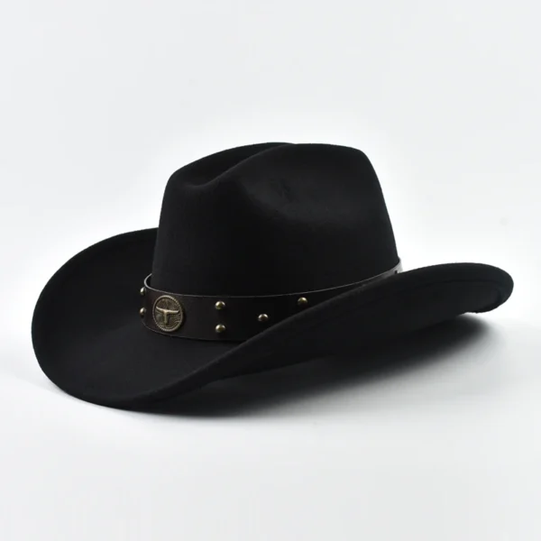 Chapeau de cowboy style western, vintage, à larges bords