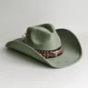 Chapeau de cowboy style rodéo, en daim vintage