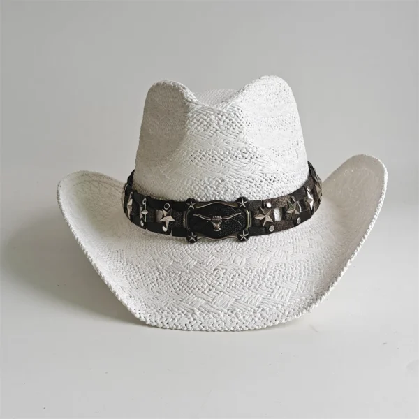 Chapeau de cowboy en paille pour hommes et femmes