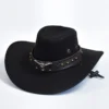 Nouveaux chapeaux de cowboy de style western en similicuir suédé
