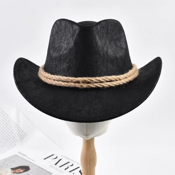 Chapeaux de cowboy de style vintage à bord relevé