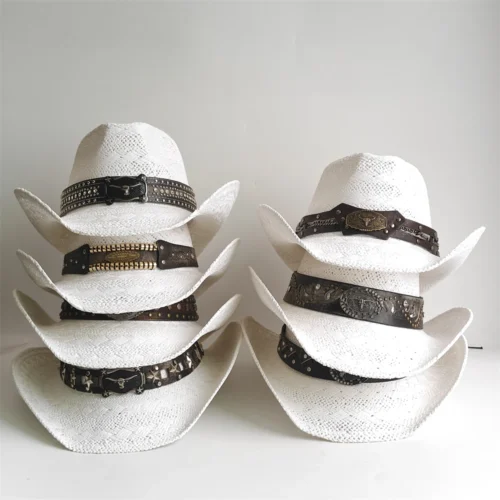 Scdf2e6385b1447219e79598e6447777f1.webp Chapeau de cowboy en paille pour hommes et femmes