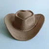 Chapeau de style western en suédine végane