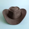 Chapeau de style western en suédine végane
