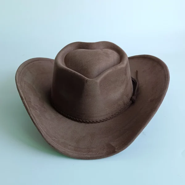 Chapeau de style western en suédine végane
